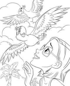 Disegno di pappagallo da stampare e colorare 70