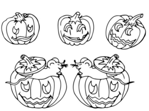 Disegno di zucca di Halloween da stampare e colorare 128