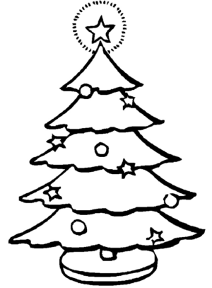 Disegno di albero di Natale da stampare e colorare 17