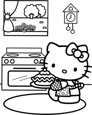 Disegno di Hello Kitty da stampare e colorare 76