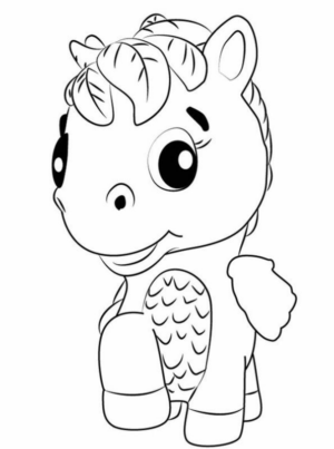 Disegno di cavallo alato da stampare e colorare 3
