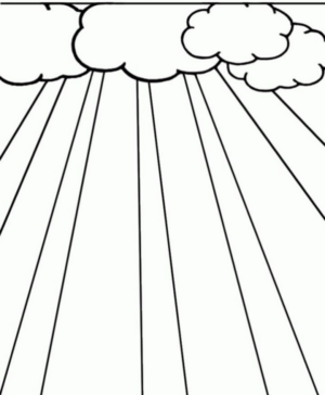Disegno di nuvola da stampare e colorare 1