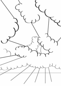 Disegno di nuvola da stampare e colorare 12