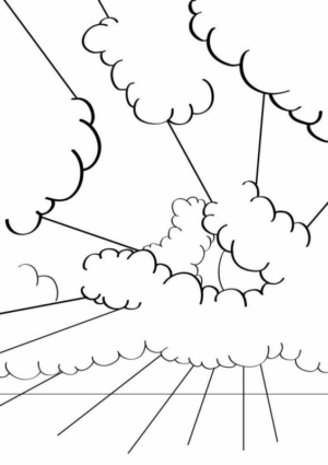Disegno di nuvola da stampare e colorare 12
