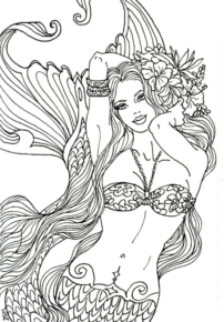 Disegno di sirena da stampare e colorare 31