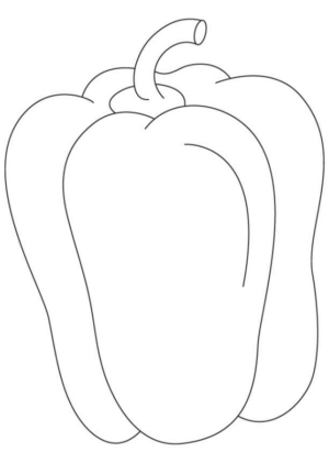 Disegno di peperone da stampare e colorare 4