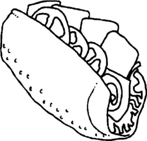 Disegno di fast food da stampare e colorare 2
