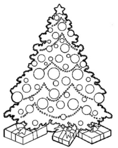 Disegno di albero di Natale da stampare e colorare 176 Disegno di albero di Natale da stampare e colorare 176