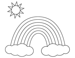 Disegno di arcobaleno da stampare e colorare 70