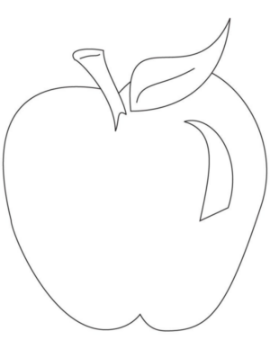Disegno di mela da stampare e colorare 52
