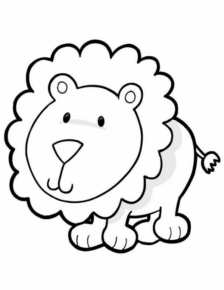 Disegno di leone da stampare e colorare 116