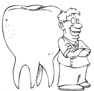 Disegno di dentista da stampare e colorare 3