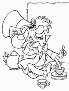 Disegno di Alice nel paese delle meraviglie da stampare e colorare 13