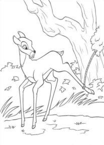 Disegno di Bambi da stampare e colorare 24