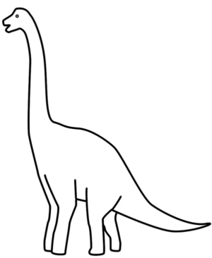 Disegno di Brontosauro da stampare e colorare 4