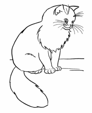 Disegno di gatto da stampare e colorare 105