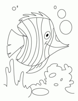 Disegno di pesce da stampare e colorare 305