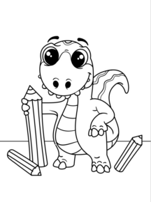 Disegno di Dino da stampare e colorare