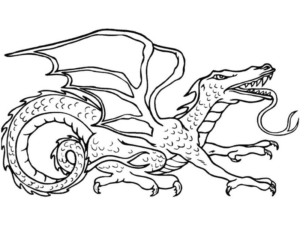 Disegno di dragone da stampare e colorare 117