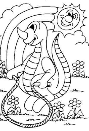 Disegno di Brachiosauro da stampare e colorare 14