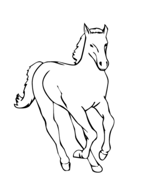 Disegno di cavallo da stampare e colorare 28