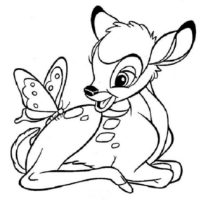Disegno di Bambi da stampare e colorare 74