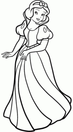 Disegno di Biancaneve e i sette nani da stampare e colorare 74