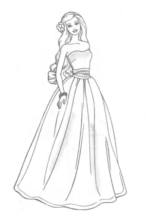 Disegno di Barbie da stampare e colorare 125