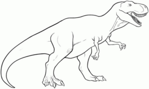 Disegno di Tirannosauro da stampare e colorare 119