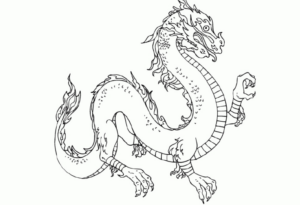 Disegno di dragone da stampare e colorare 167