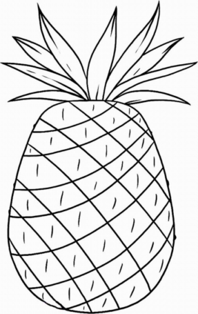 Disegno di ananas da stampare e colorare 6