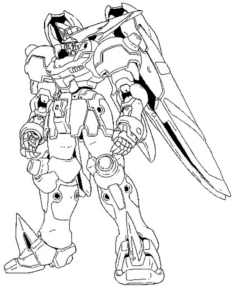 Disegno di Gundam da stampare e colorare 4