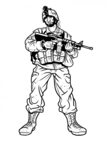 Disegno di soldato da stampare e colorare 21