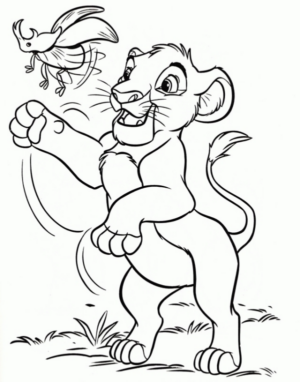 Disegno di Re Leone da stampare e colorare