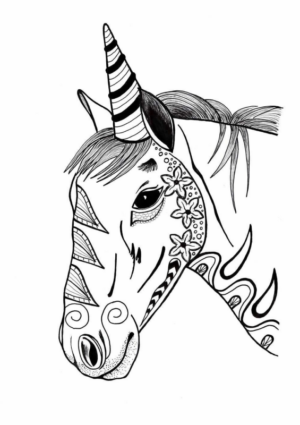 Disegno di unicorno da stampare e colorare 51
