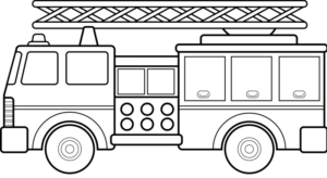 Disegno di camion dei pompieri da stampare e colorare 31