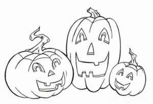 Disegno di zucca di Halloween da stampare e colorare 186