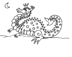 Disegno di dragone da stampare e colorare 131