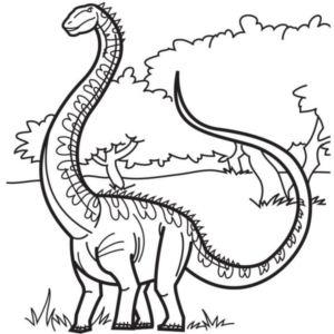 Disegno di Brachiosauro da stampare e colorare 25