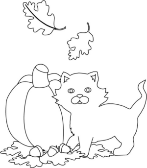 Disegno di gatto di halloween da stampare e colorare 8