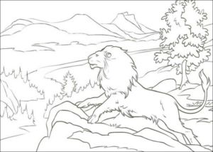 Disegno di leone da stampare e colorare 56