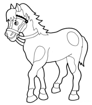 Disegno di cavallo da stampare e colorare 142