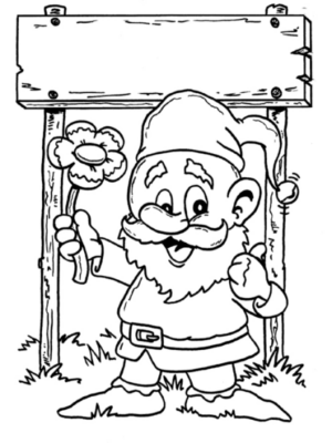 Disegno di gnomo e folletto da stampare e colorare 5