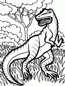 Disegno di Tirannosauro da stampare e colorare 15