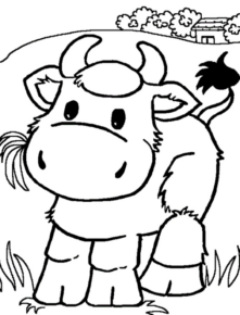 Disegno di mucca da stampare e colorare 45