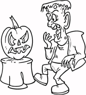 Disegno di zucca di Halloween da stampare e colorare 63