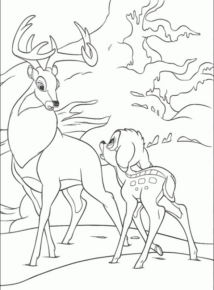 Disegno di Bambi da stampare e colorare 61