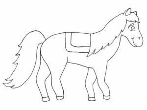 Disegno di cavallo da stampare e colorare 246