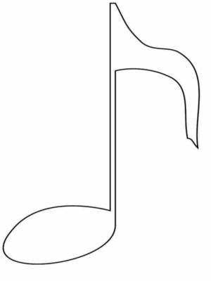 Disegno di nota musicale da stampare e colorare 30
