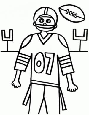 Disegno di football americano da stampare e colorare 19